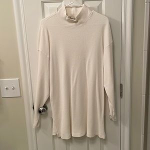 winter white mock turtleneck oversized